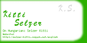 kitti selzer business card